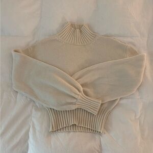 New Alfie Paris cream cashmere turtleneck sweater medium